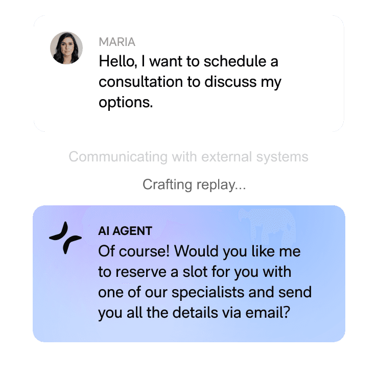 Go beyond chat with real actions and automated resolutions